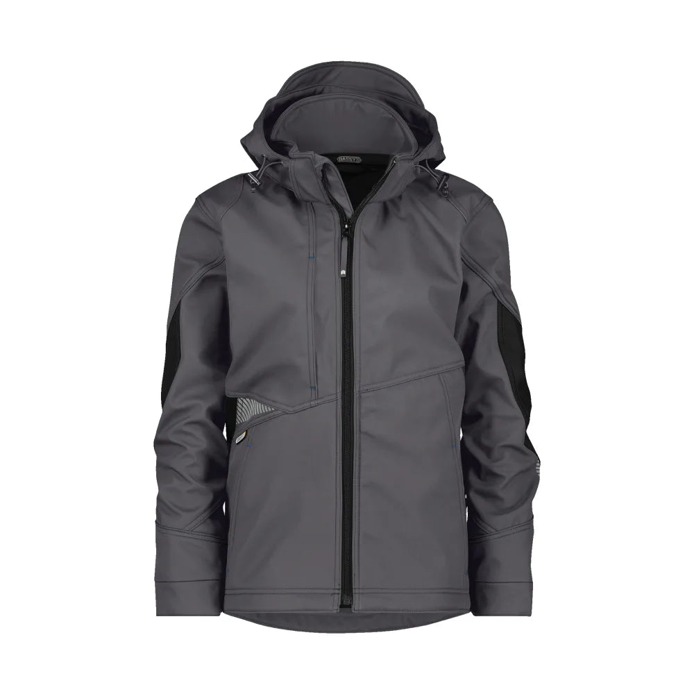 Dassy Gravity Women Softshelljas Voor Dames 280 G/M² Antracietgrijs Zwart