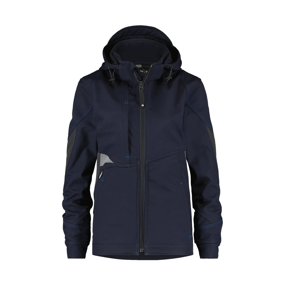 Dassy Gravity Women Softshelljas Voor Dames 280 G/M² Nachtblauw Antracietgrijs