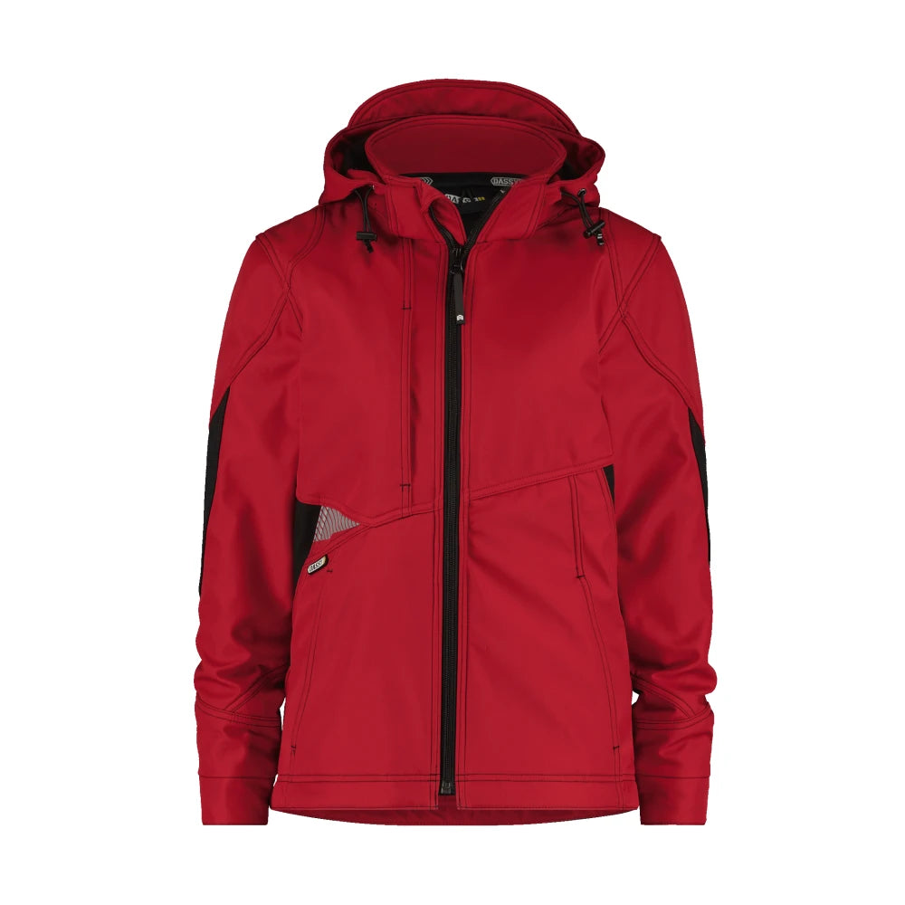 Dassy Gravity Women Softshelljas Voor Dames 280 G/M² Rood Zwart