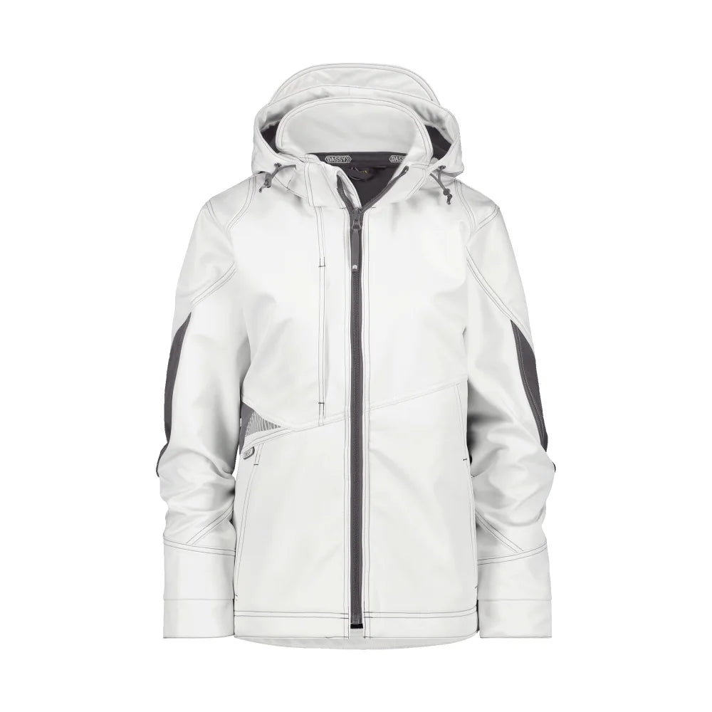 Dassy Gravity Women Softshelljas Voor Dames 280 G/M² Wit Antracietgrijs