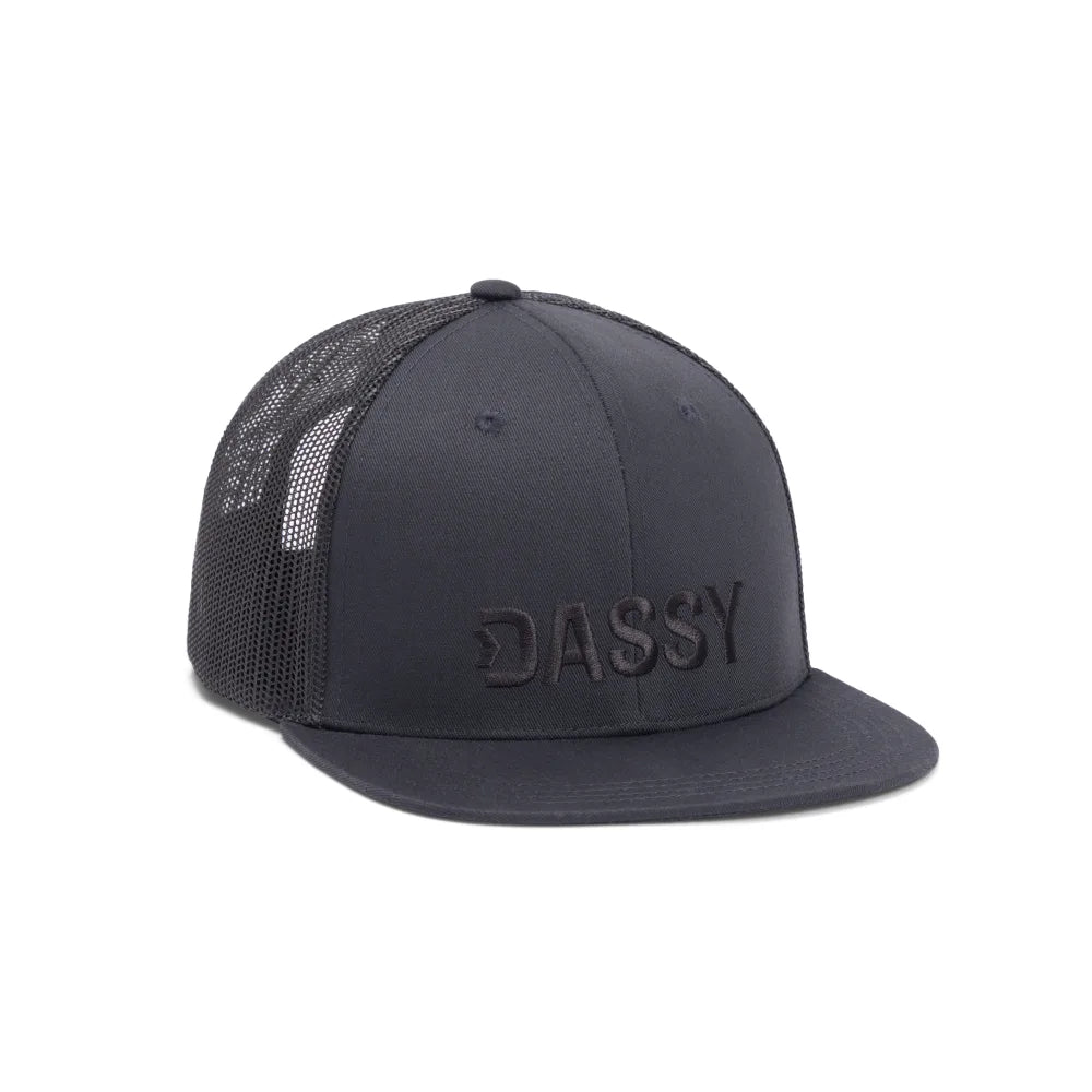 Dassy Hebe Flat Brim Pet Antracietgrijs