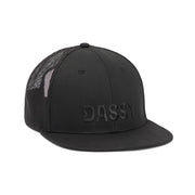 Dassy Hebe Flat Brim Pet Zwart
