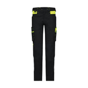 Dassy Hong Kong Women Werkbroek Met Stretch Voor Dames 245 G/M² Zwart Fluogeel