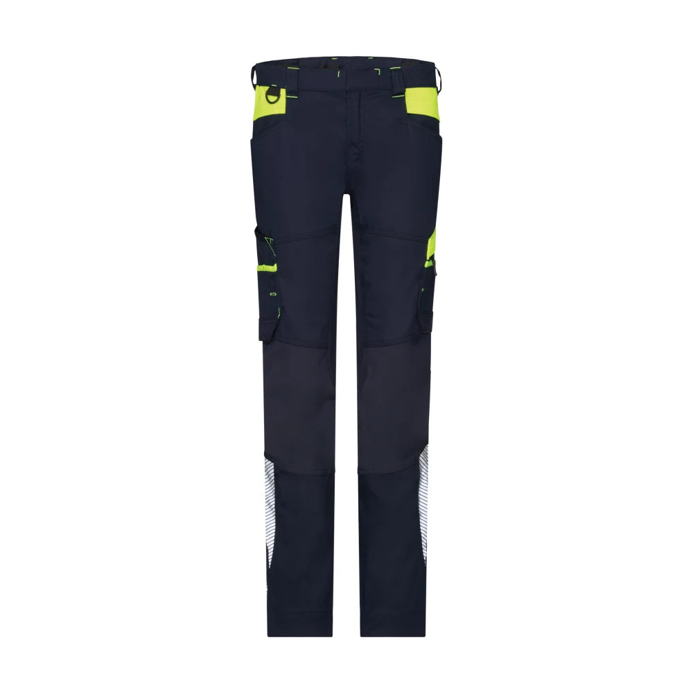 Dassy Hong Kong Women Werkbroek Met Stretch Voor Dames 245 G/M² Nachtblauw Fluogeel