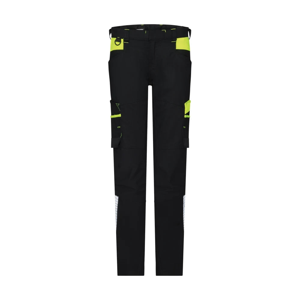 Dassy Hong Kong Werkbroek Met Stretch 245 G/M² Zwart Fluogeel