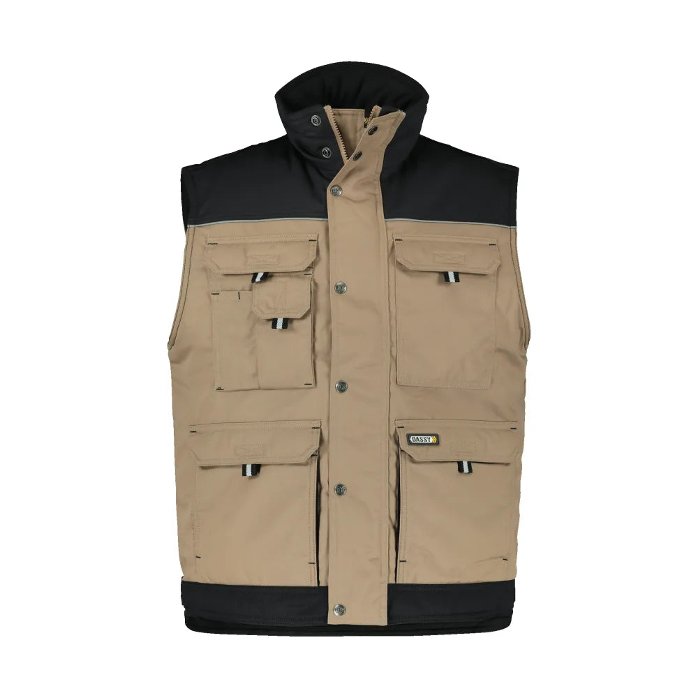 Dassy Hulst Tweekleurige Bodywarmer 245 G/M² Beige Zwart