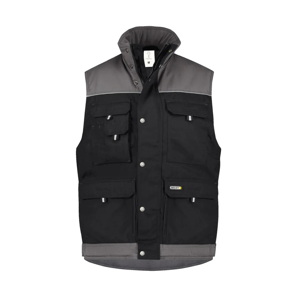 Dassy Hulst Tweekleurige Bodywarmer 245 G/M² Zwart Cementgrijs