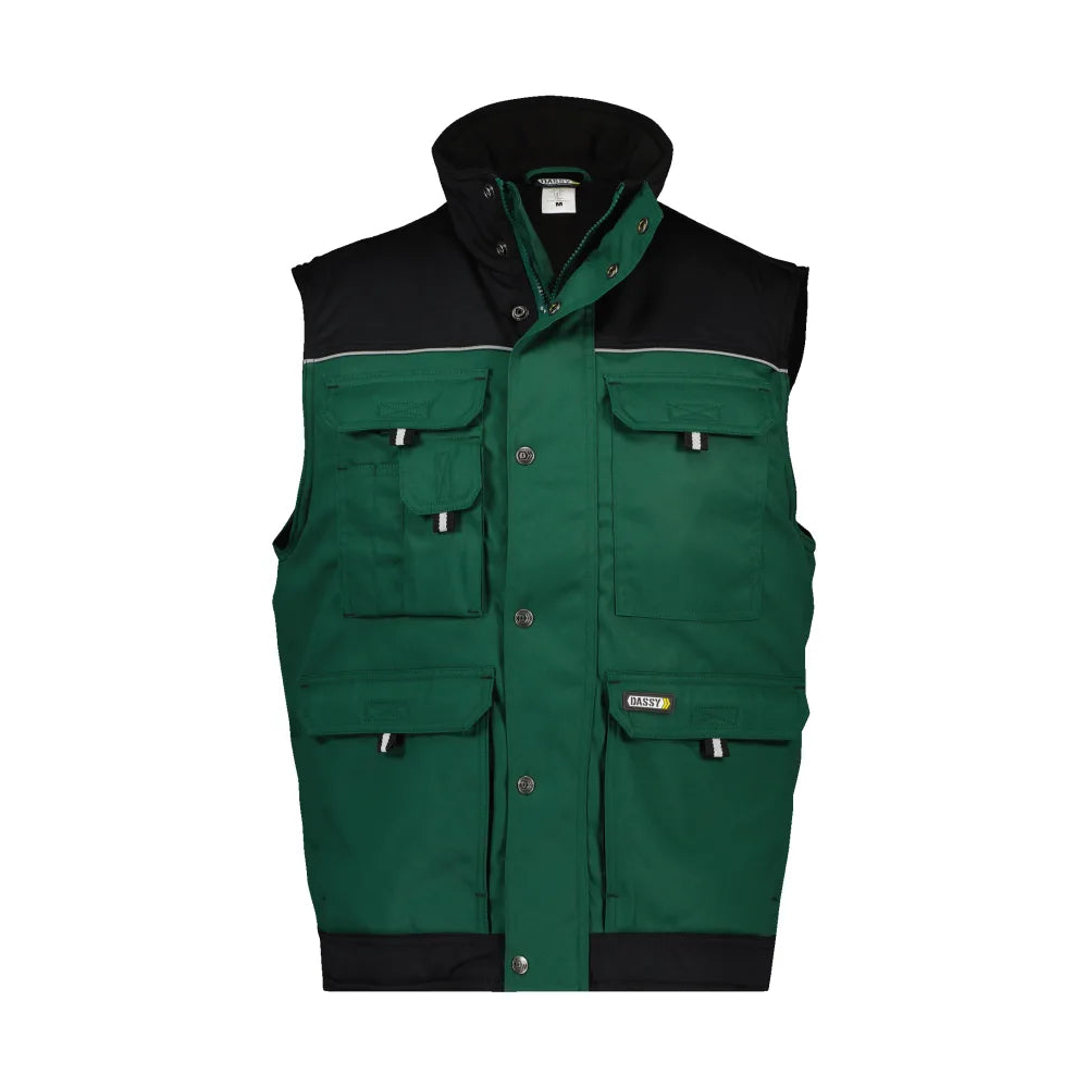 Dassy Hulst Tweekleurige Bodywarmer 245 G/M² Flessengroen Zwart