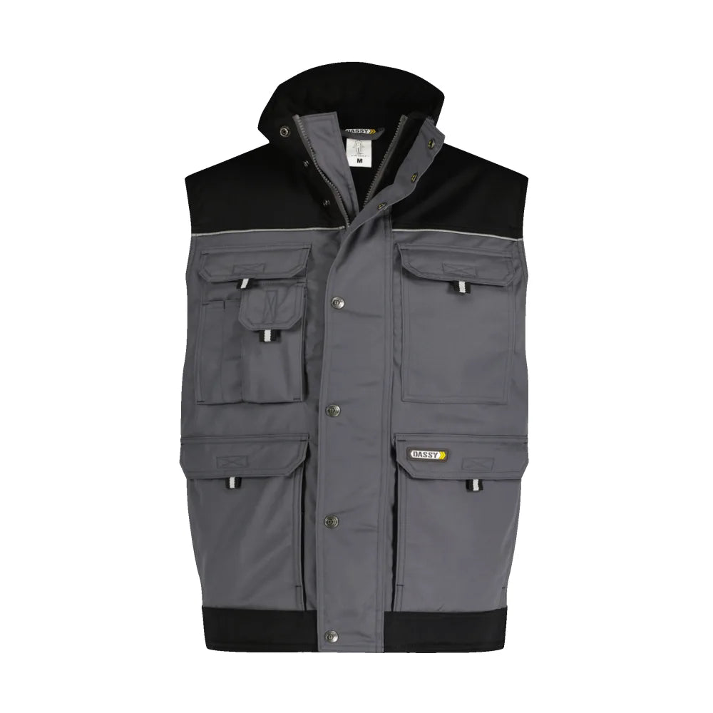 Dassy Hulst Tweekleurige Bodywarmer 245 G/M² Cementgrijs Zwart