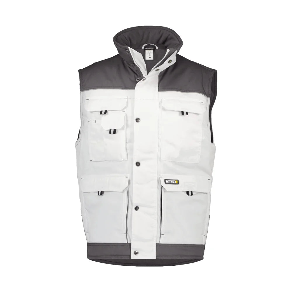 Dassy Hulst Tweekleurige Bodywarmer 245 G/M² Wit Cementgrijs