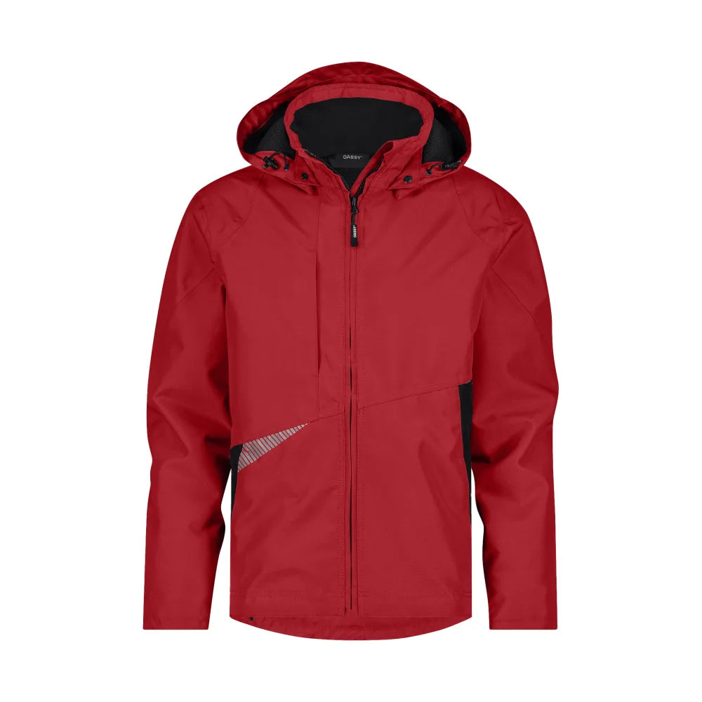 Dassy Hyper Next Wind- En Waterdichte Werkjas 200 G/M² Rood Zwart