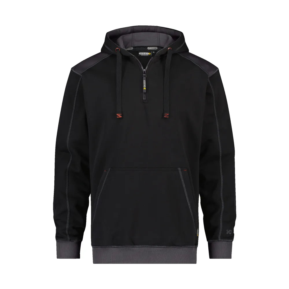 Dassy Indy Sweater Met Kap 340 G/M² Zwart Antracietgrijs