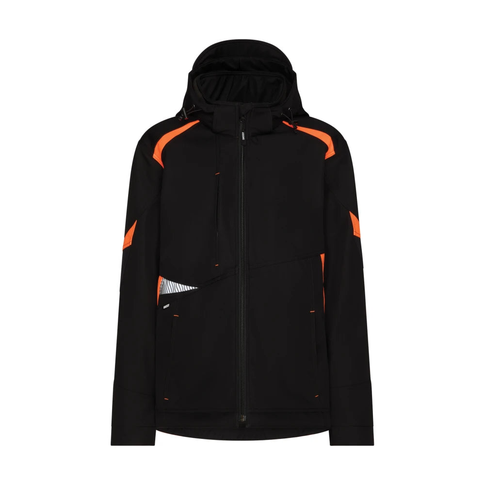 Dassy Kalama Women Softshelljas Voor Dames 280 G/M² Zwart Fluo-Oranje