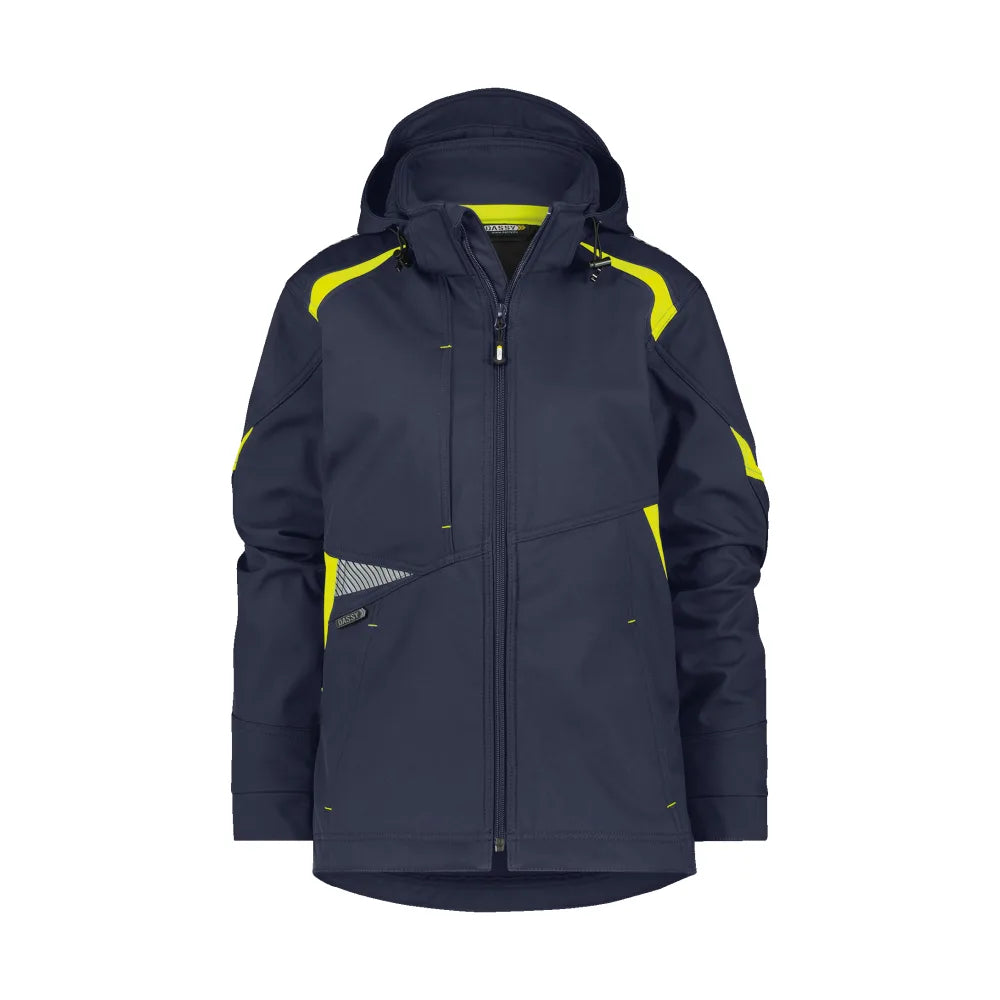 Dassy Kalama Women Softshelljas Voor Dames 280 G/M² Nachtblauw Fluogeel