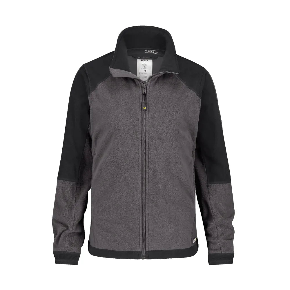 Dassy Kazan Women Tweekleurige Fleecevest Voor Dames 260 G/M² Cementgrijs Zwart
