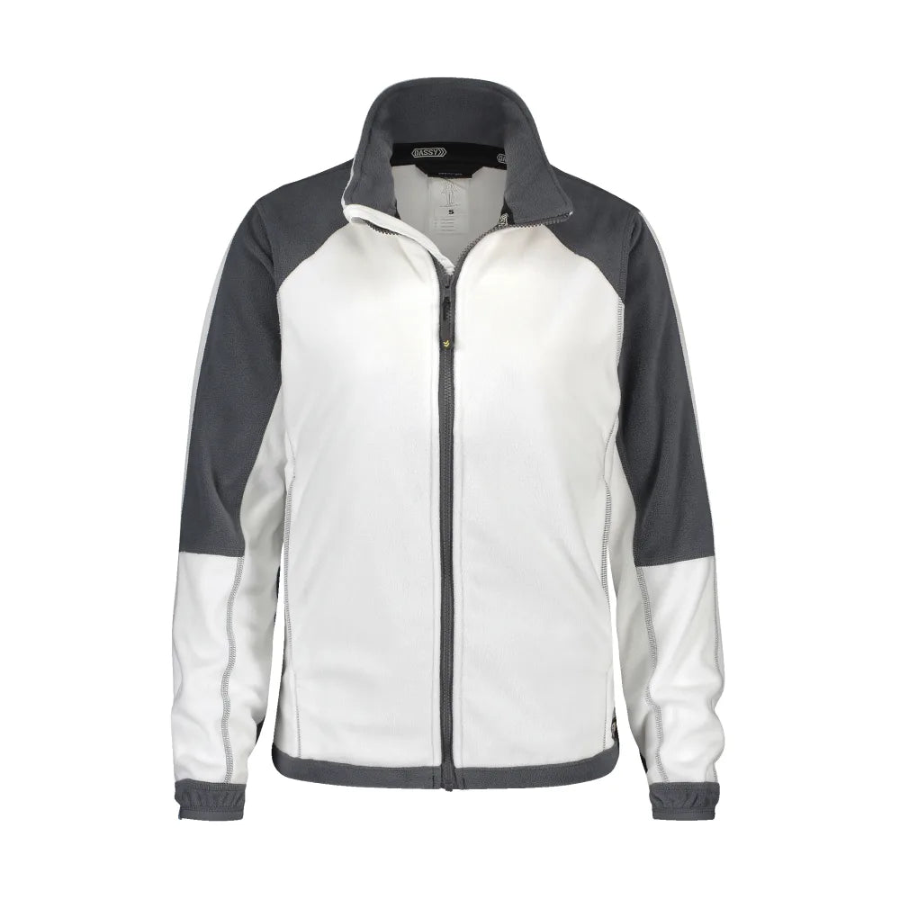 Dassy Kazan Women Tweekleurige Fleecevest Voor Dames 260 G/M² Wit Cementgrijs