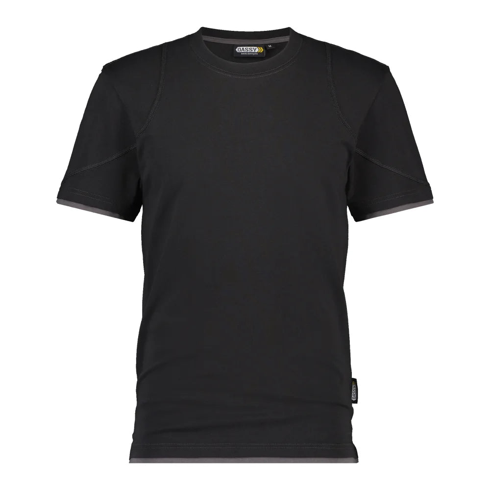Dassy Kinetic T-Shirt 190 G/M² Zwart Antracietgrijs
