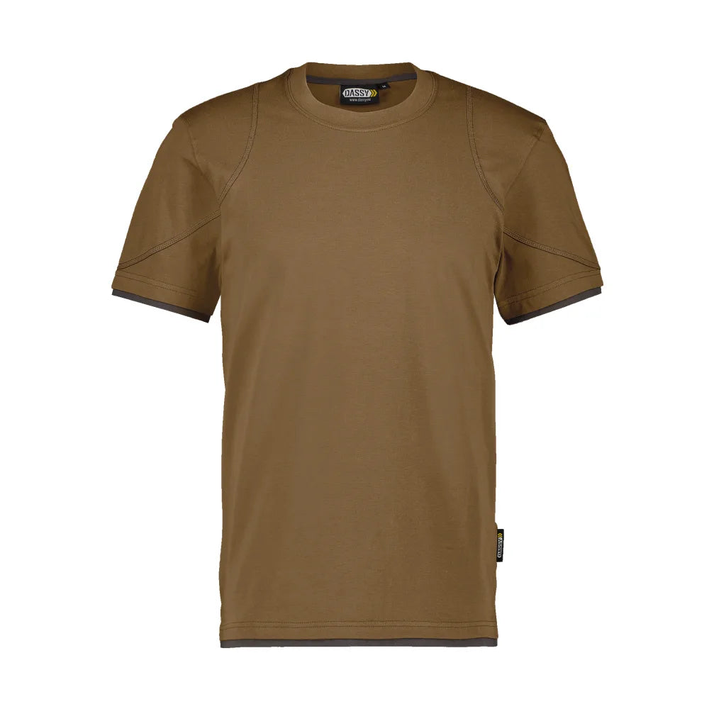 Dassy Kinetic T-Shirt 190 G/M² Leembruin Antracietgrijs