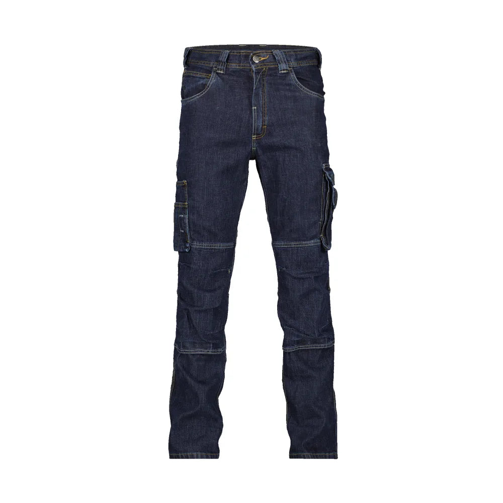 Dassy Knoxville Stretch Werkjeans Met Kniezakken 390 G/M² Jeansblauw