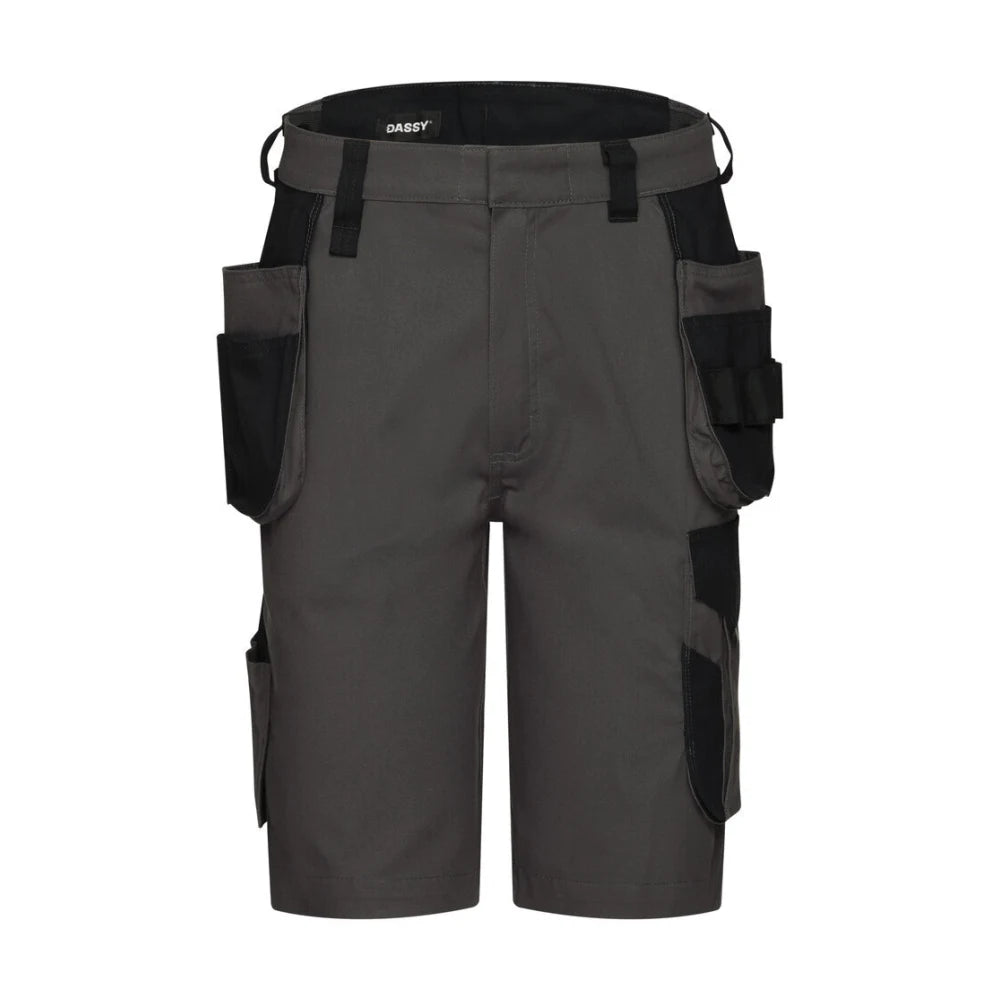 Dassy Kuma Flex Holsterzakkenshort Met Stretch 250 G/M² Antracietgrijs Zwart