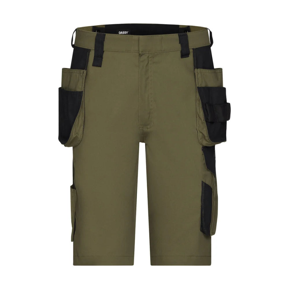 Dassy Kuma Flex Holsterzakkenshort Met Stretch 250 G/M² Kakigroen Zwart