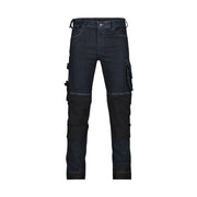 Dassy Kyoto Stretch Werkjeans Met Kniezakken 350 G/M² Donkerjeansblauw Zwart