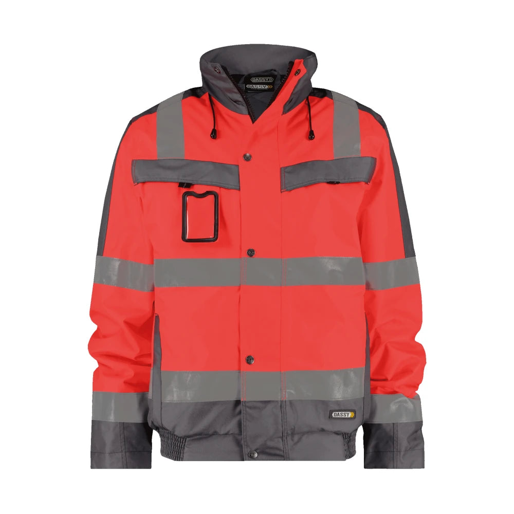 Dassy Lima Hogezichtbaarheidswinterjas 200 G/M² Fluorood Cementgrijs