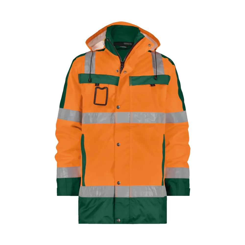 Dassy Limasol Hogezichtbaarheidswinterparka 200 G/M² Fluo-Oranje Flessengroen