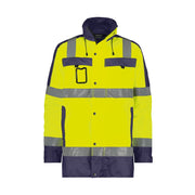 Dassy Limasol Hogezichtbaarheidswinterparka 200 G/M² Fluogeel Marineblauw