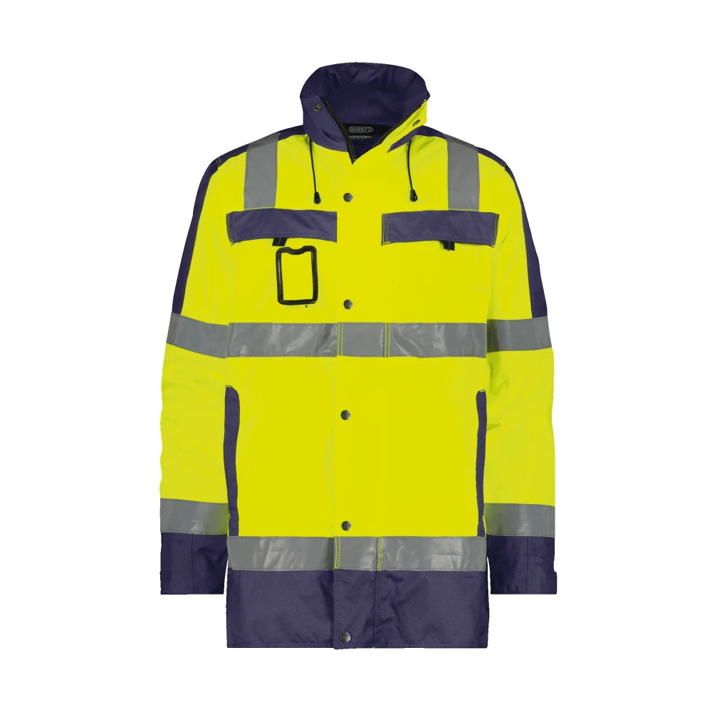 Dassy Limasol Hogezichtbaarheidswinterparka 200 G/M² Fluogeel Marineblauw