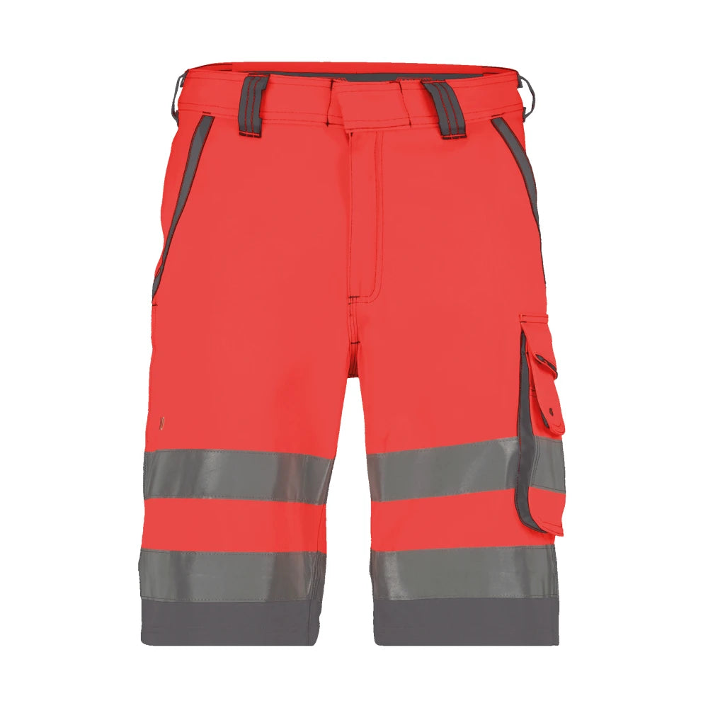 Dassy Lucca Hogezichtbaarheidsshort 290 G/M² Fluorood Cementgrijs