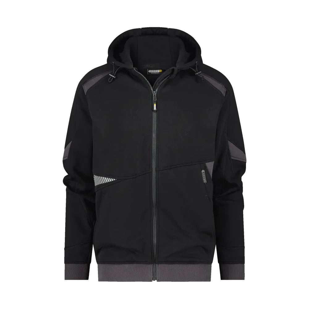 Dassy Lunax Hoodie 290 G/M² Zwart Antracietgrijs
