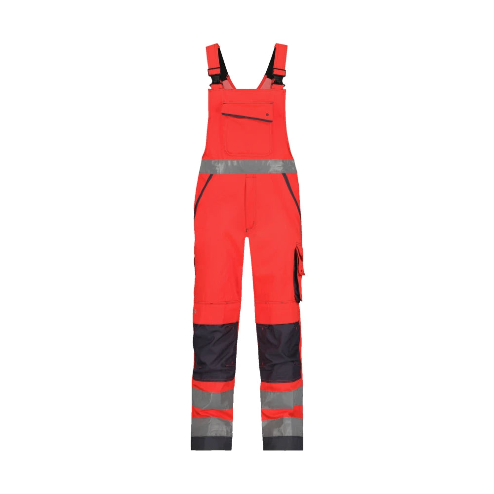 Dassy Malmedy Hogezichtbaarheidsbretelbroek Met Kniezakken 290 G/M² Fluorood Cementgrijs