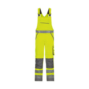 Dassy Malmedy Hogezichtbaarheidsbretelbroek Met Kniezakken 290 G/M² Fluogeel Cementgrijs