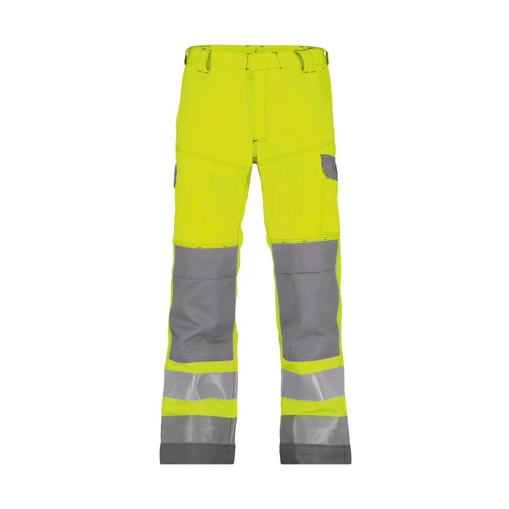 Dassy Manchester Multinorm Hogezichtbaarheidsbroek Met Kniezakken 330 G/M² Fluogeel Grafietgrijs