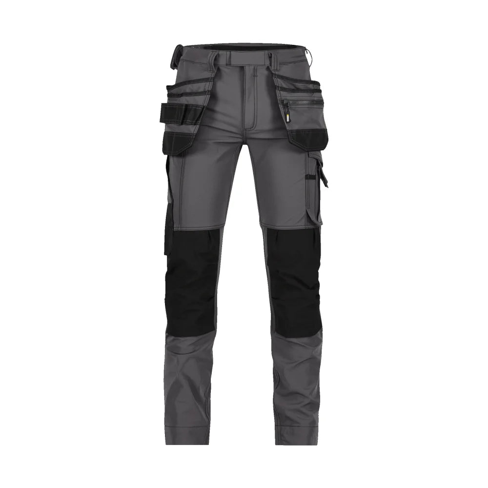 Dassy Matrix Stretch Holsterzakkenbroek Met Kniezakken 210 G/M² Antracietgrijs Zwart