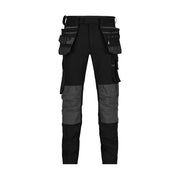 Dassy Matrix Stretch Holsterzakkenbroek Met Kniezakken 210 G/M² Zwart Antracietgrijs