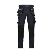 Dassy Melbourne Stretch Holsterzakkenjeans Met Kniezakken 350 G/M² Jeansblauw Zwart