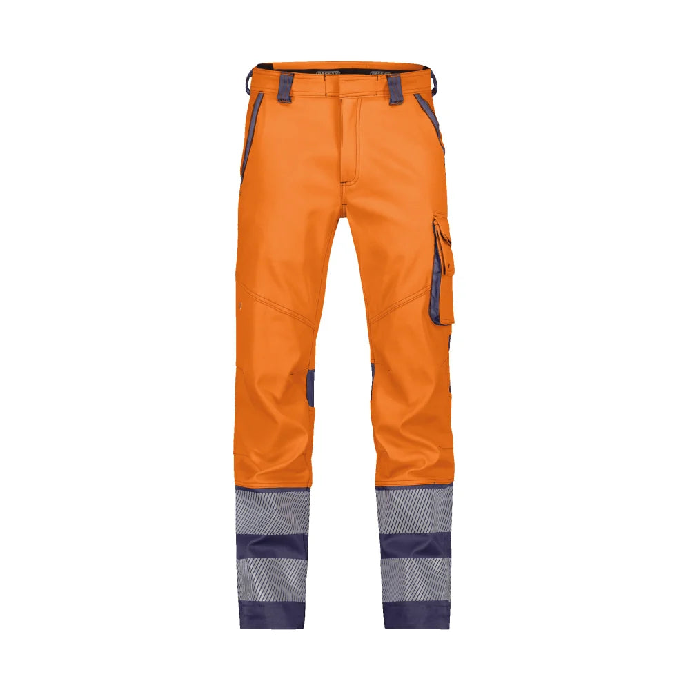 Dassy Minnesota Stretch Hogezichtbaarheidsbroek 270 G/M² Fluo-Oranje Marineblauw