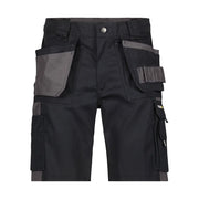 Dassy Monza Tweekleurige Holsterzakkenshort 245 G/M² Zwart Cementgrijs