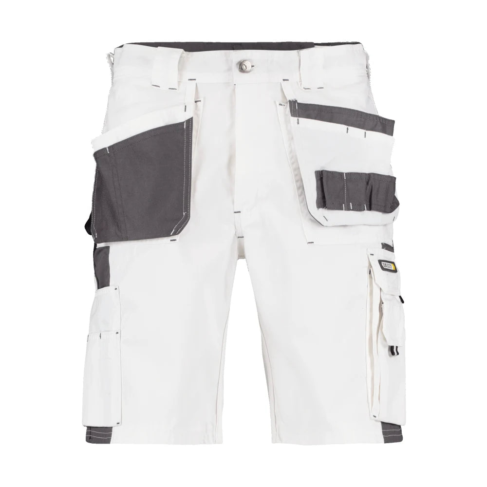Dassy Monza Tweekleurige Holsterzakkenshort 245 G/M² Wit Cementgrijs