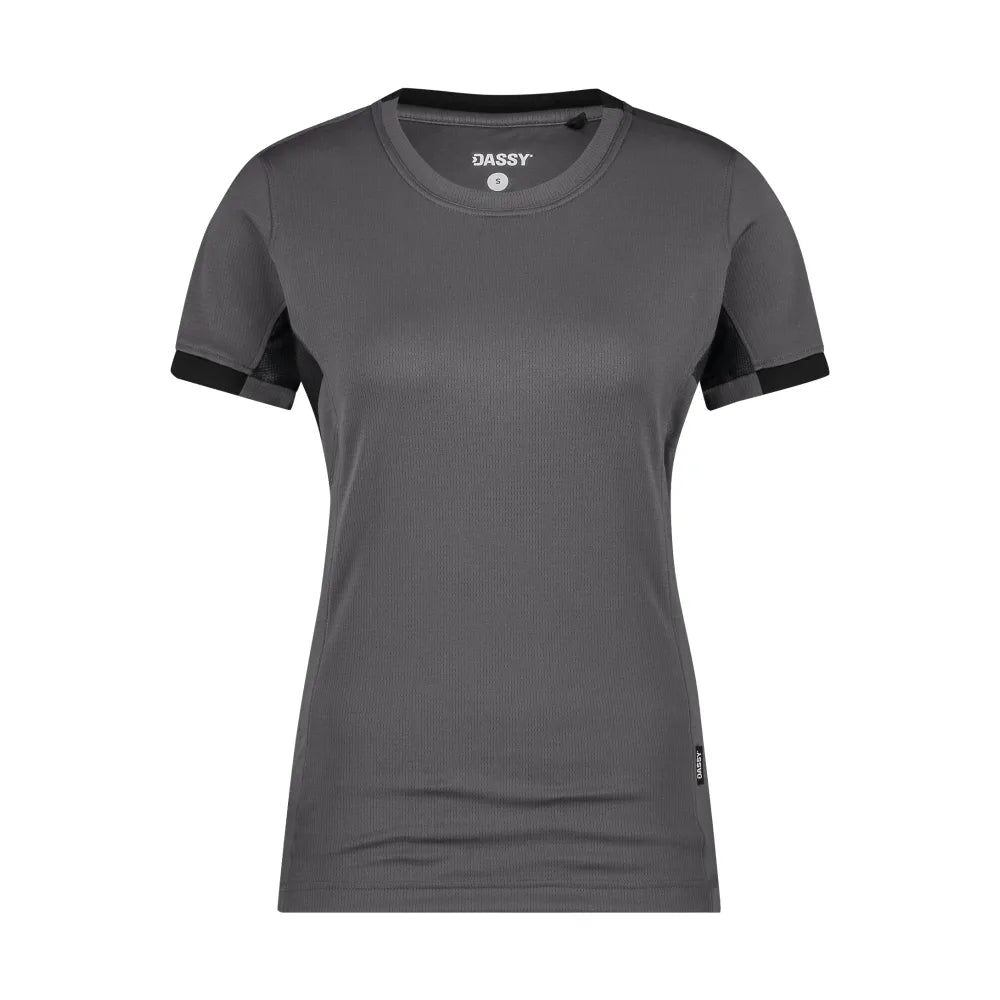 Dassy Nexus Next Women T-Shirt Voor Dames 140 G/M² Antracietgrijs Zwart