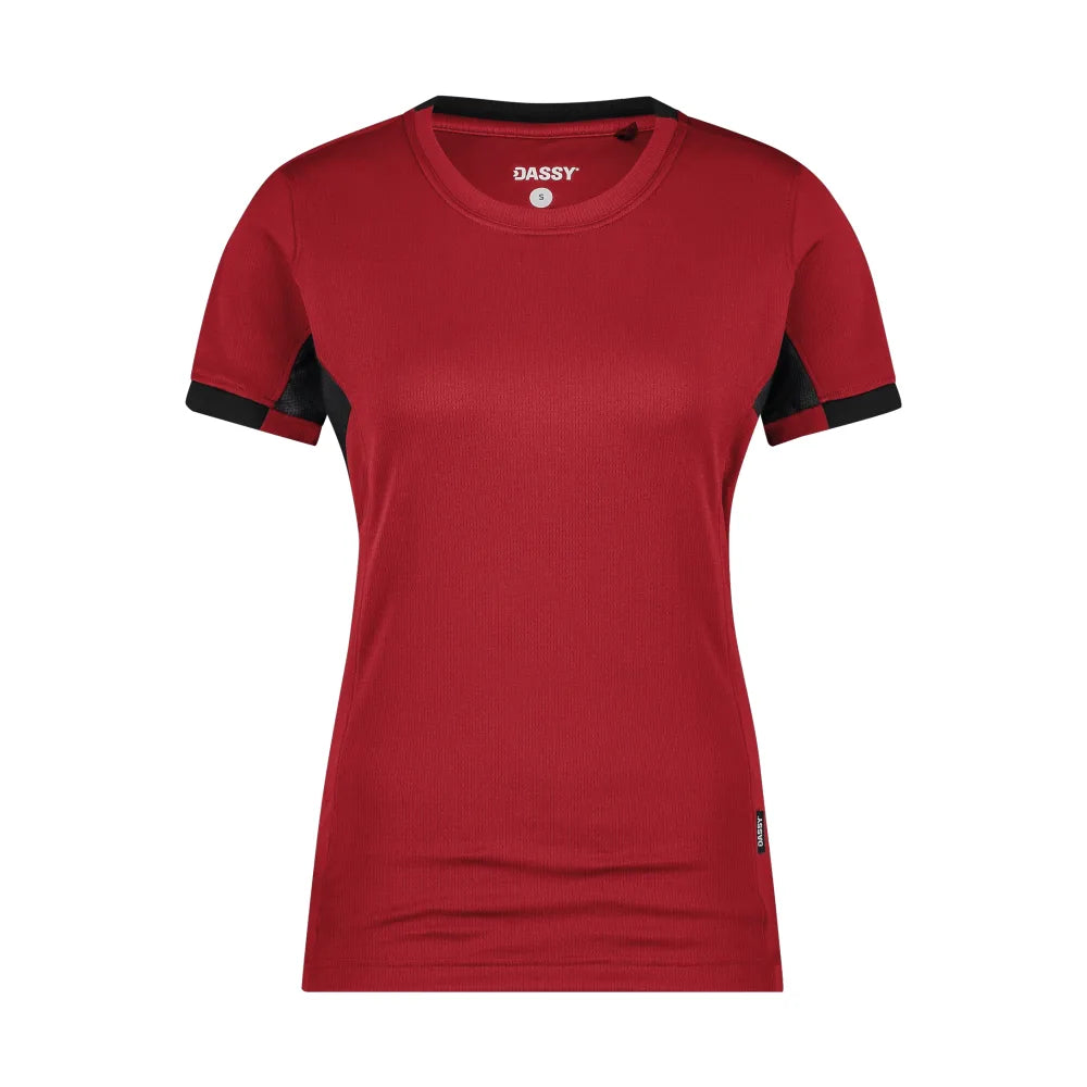 Dassy Nexus Next Women T-Shirt Voor Dames 140 G/M² Rood Zwart