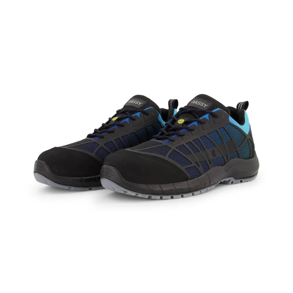Dassy Nox S3 Lage Veiligheidsschoenen Azuurblauw Zwart