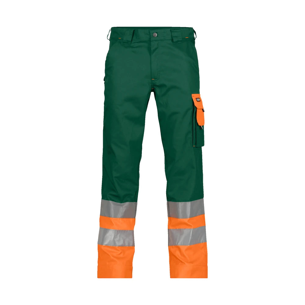 Dassy Omaha Hogezichtbaarheidsbroek 300 G/M² Flessengroen Fluo-Oranje