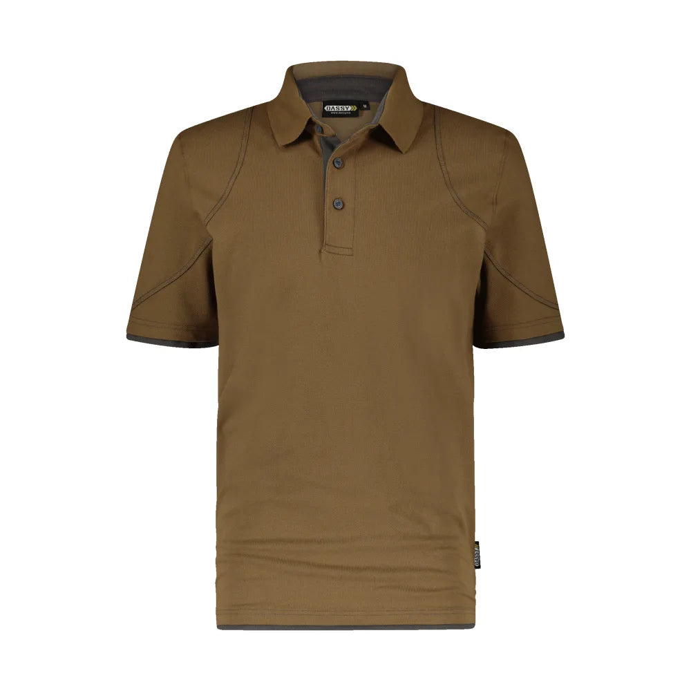 Dassy Orbital Polo 220 G/M² Leembruin Antracietgrijs