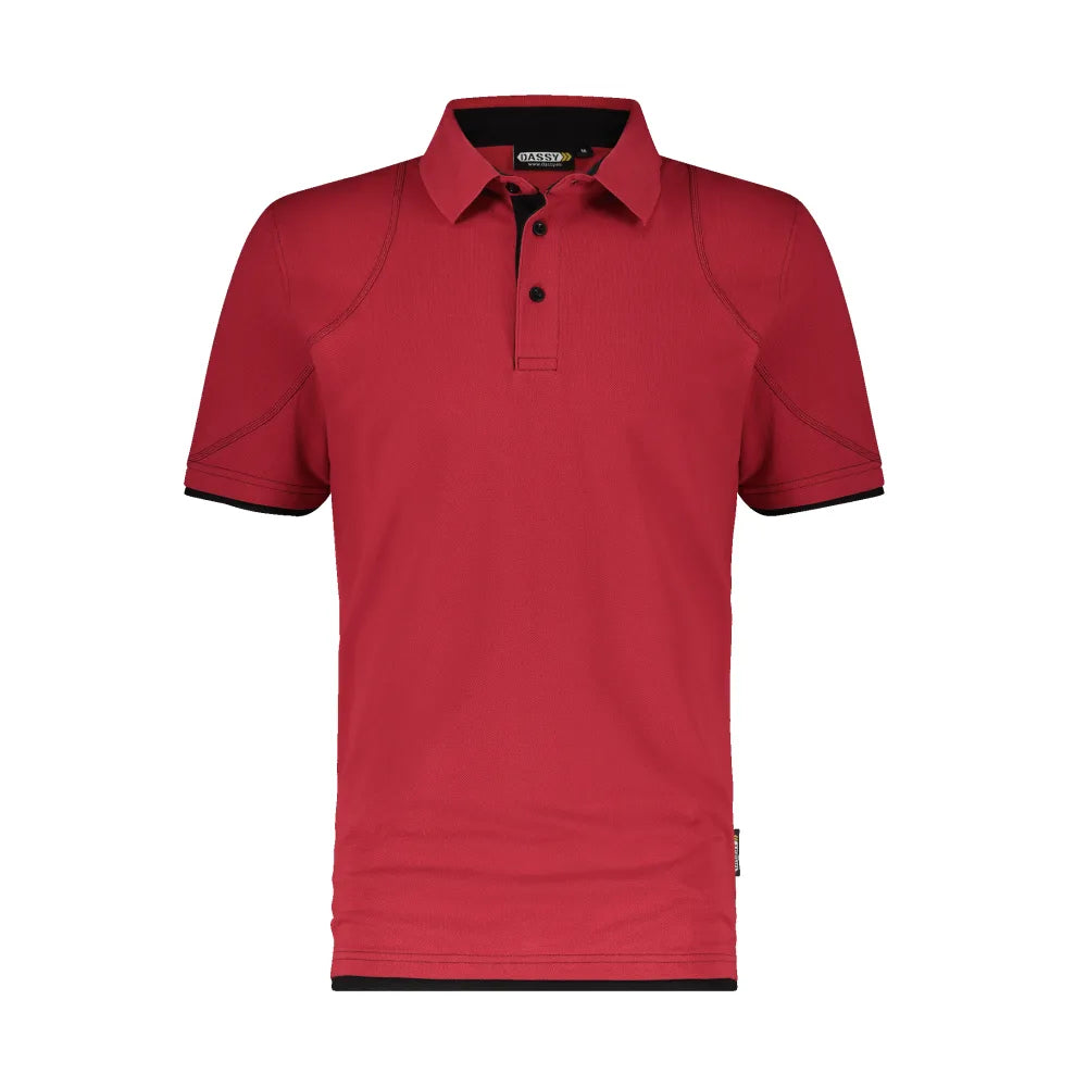 Dassy Orbital Polo 220 G/M² Rood Zwart