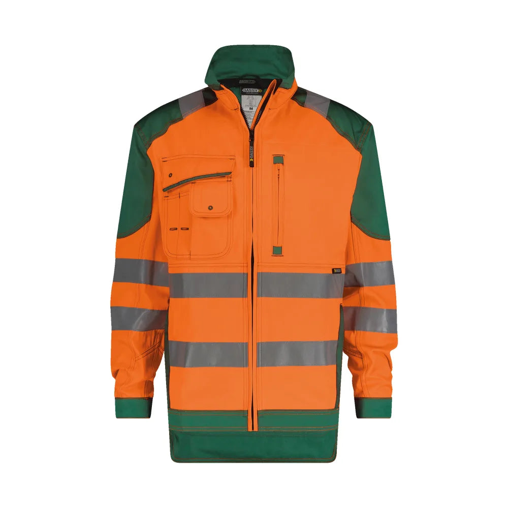 Dassy Orlando Hogezichtbaarheidsvest 290 G/M² Fluo-Oranje Flessengroen