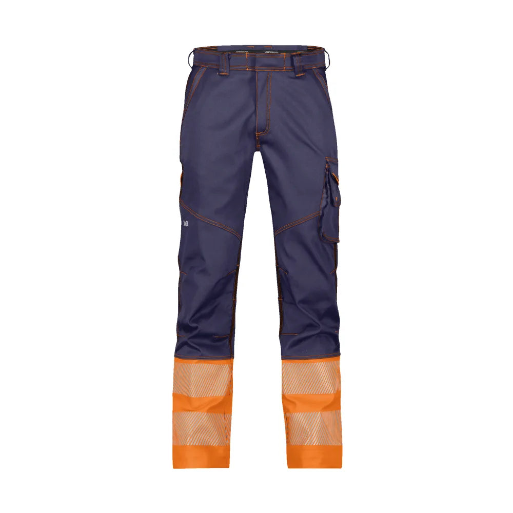 Dassy Princeton Stretch Hogezichtbaarheidsbroek 270 G/M² Marineblauw Fluo-Oranje