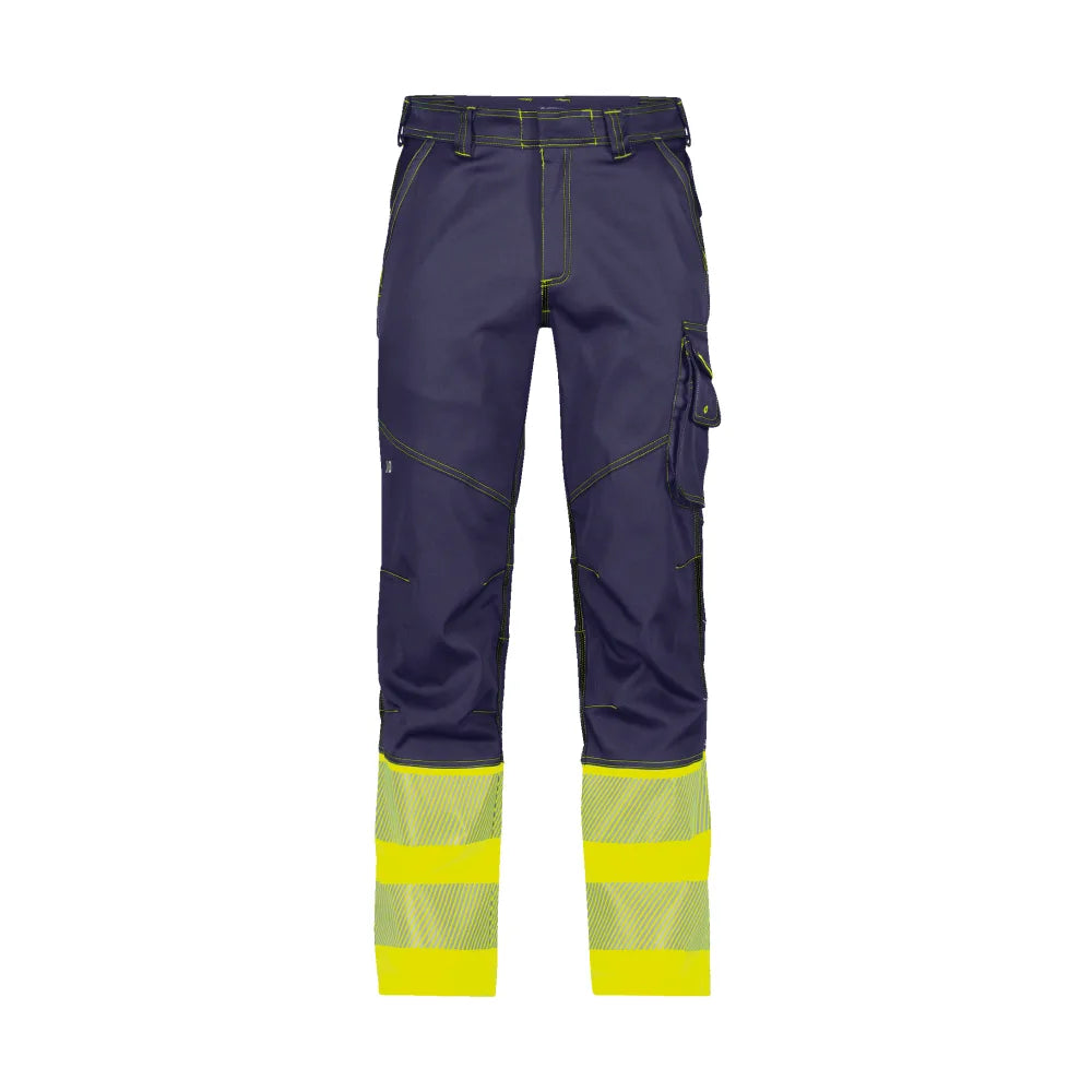 Dassy Princeton Stretch Hogezichtbaarheidsbroek 270 G/M² Marineblauw Fluogeel